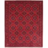 Hand-knotted Khumyab Rug – Afghan Nomad Wool Rug – Boho Vintage Style – Classic Deep Red Elegance