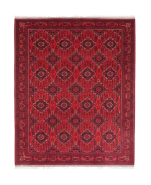 Hand-knotted Khumyab Rug – Afghan Nomad Wool Rug – Boho Vintage Style – Classic Deep Red Elegance