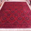 Hand-knotted Khumyab Rug – Afghan Nomad Wool Rug – Boho Vintage Style – Classic Deep Red Elegance