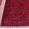 Hand-knotted Khumyab Rug – Afghan Nomad Wool Rug – Boho Vintage Style – Classic Deep Red Elegance